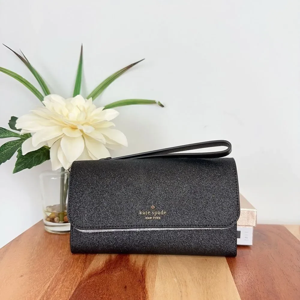 NWT Kate Spade Glimmer Boxed Medium‎ Flap Wristlet